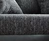 Wohnlandschaft Clovis XL Schwarz Modulsofa mit Hocker Bild 3