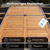 STEELSØN 'Fawaris' Polyrattan Sitzgruppe Outdoor 7-tlg, Gartenmöbel Set aus 6 Stühlen und Tisch inkl. Kissen, Akazienholz, grau-meliert, wetterfest für 4 Personen Bild 5