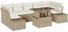 vidaXL Garten-Sofa-Set mit Kissen 8 pcs Beige und Creme 3357874 Bild 2