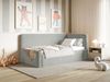 Selsey Fanko – Kinderbett 90x200 cm mit Rausfallschutz, Kopfteil rechts, Plüsch, Grau Bild 4