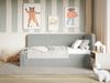 Selsey Fanko – Kinderbett 90x200 cm mit Rausfallschutz, Kopfteil rechts, Plüsch, Grau Bild 3