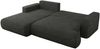 Ecksofa OVO mit schlaffunktion und bettkasten, Wellenfeder, lose Kissen, L-form 271x195 cm - Dunkelgrau Struktur - linke Seite Bild 5
