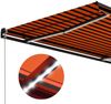 vidaXL Markise Manuell Einziehbar LED 350x250 cm Orange & Braun 3055225 Bild 5