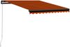 vidaXL Markise Manuell Einziehbar LED 350x250 cm Orange & Braun 3055225 Bild 2