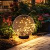 LED Solarlampe, Kugel-Form, Lichterkette, H 36 cm Bild 3