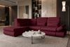 Samtstoff Ecksofa Ares L Form - Samtstoff - bordeaux - Links Bild 2
