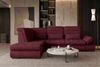 Samtstoff Ecksofa Ares L Form - Samtstoff - bordeaux - Links Bild 5