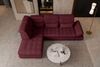 Samtstoff Ecksofa Ares L Form - Samtstoff - bordeaux - Links Bild 3