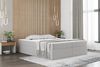 Boxspringbett Schlafzimmerbett PRIMA 180x220cm Stoff Hellgrau inkl. Bettkasten Bild 1