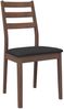vidaXL Esszimmerstühle mit Kissen 2 Stk. Braun Massivholz Gummibaum 4102516 Bild 4