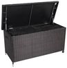 DM-Handel Kissenbox Poly Rattan Kissenbox 121 x 56 x 60 cm Aufbewahrungsbox (mit Räder, Gartenbox Gartentruhe Grau, Braun, Beige Neu), Leichte Handhabung, Platzsparend Bild 4