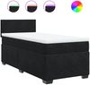 vidaXL Boxspringbett mit Matratze Schwarz 90x190 cm Samt 3288482 Bild 2