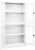 vidaXL Büroschrank Weiß 90 x 40 x 180 cm Stahl und Hartglas [335938] Bild 2