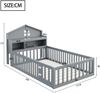 Hausbett Mit Kreidetafel Und Stauraum 90x200 Massivholz Kiefer Sicherheitsbett Mit Tür 120kg Tragkraft Kinderzimmer Montessori Spielbett Kreativ Bild 3
