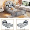 Hausbett Mit Kreidetafel Und Stauraum 90x200 Massivholz Kiefer Sicherheitsbett Mit Tür 120kg Tragkraft Kinderzimmer Montessori Spielbett Kreativ Bild 4
