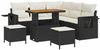 vidaXL Gartensofa-set mit Kissen 9 pcs Schwarz und Creme Poly-Rattan 3363695 Bild 2