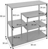 Regal HWC-P98, Wohnregal Standregal Ablageregal, Industrial Metall 80x80x30cm ~ schwarz Bild 3