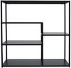 Regal HWC-P98, Wohnregal Standregal Ablageregal, Industrial Metall 80x80x30cm ~ schwarz Bild 5