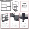 Regal HWC-P98, Wohnregal Standregal Ablageregal, Industrial Metall 80x80x30cm ~ schwarz Bild 2