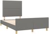 vidaXL Polsterbett mit Kopfteil Stoff Dunkelgrau 120x200 cm Bild 4