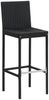 vidaXL Barhocker mit Kissen 6 Stk. Schwarz Poly Rattan 362578 Bild 4