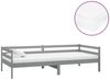 vidaXL Tagesbett mit Matratze 90x200 cm Grau Massivholz Kiefer [3083571] Bild 2