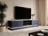 Vente-unique - DEVIKA TV unit Holz, Platte BlauWeiß - B 40 cm x H 44 cm x L 190 cm Bild 2