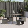 vidaXL Gartenhocker mit Kissen 4 Stk. Grau 41x41x36 cm Poly Rattan 365043 Bild 3