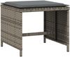 vidaXL Gartenhocker mit Kissen 4 Stk. Grau 41x41x36 cm Poly Rattan 365043 Bild 4