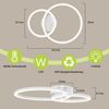 Nettlife LED Deckenleuchte Wohnzimmer 2 Ringe Schwarz/Weiß/Silber Modern 23W Deckenlampe 40.5CM, Nicht dimmbar, LED fest integriert, Warmweiß, für Wohnzimmer Schlafzimmer Flur Büro Balkon Küche Bild 3