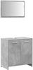 vidaXL Badschrank mit Spiegel Betongrau Holzwerkstoff 856041 Bild 2