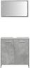 vidaXL Badschrank mit Spiegel Betongrau Holzwerkstoff 856041 Bild 4