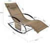 SoBuy OGS28-BRx2 Schaukelstuhl Garten 2er Set, Textilene, Lackiert, Braun, 150 x 87 x 63 cm Bild 3