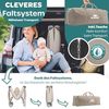 KIDIZ® Babybett Reisebett Kinderreisebett Faltbar mit Matratze 120x60, Seiteneingang, Wickelauflage, Mosktionetz, Spielbogen & Tragetasche Baby Beistellbett Kinderbett ab Geburt bis 15 kg Schwarz / Beige Bild 2