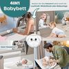 KIDIZ® Babybett Reisebett Kinderreisebett Faltbar mit Matratze 120x60, Seiteneingang, Wickelauflage, Mosktionetz, Spielbogen & Tragetasche Baby Beistellbett Kinderbett ab Geburt bis 15 kg Schwarz / Beige Bild 5