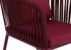 Mendler Gartenstuhl HWC-N41, 2er-Set, Outdoor Armlehne, wetterfest Aluminium Seilgeflecht Rope, Bordeaux, 75x55x55 cm Bild 5