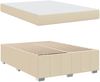 vidaXL Bettrahmen mit Matratze Creme 140 x 200 cm Stoff 3398291 Bild 5