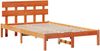 vidaXL Bettgestell mit Kopfteil Braun 120 x 200 cm Massivholz Kiefer 872166 Bild 2