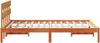 vidaXL Bettgestell mit Kopfteil Braun 120 x 200 cm Massivholz Kiefer 872166 Bild 5