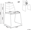 Esszimmerstuhl 4er Set HARTLEY Dunkelgrau Bild 2