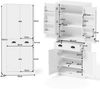 Küchenschrank 80x40x182 cm mit 4 Türen, 1 Schublade und 6 Ablageflächen in Weiß Bild 5
