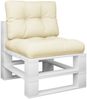 vidaXL Palettenkissen 2-tlg., Stoff, Creme Bild 3