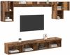 vidaXL TV Wand Einheiten mit LED mit LED 6 pcs Altholz Holzwerkstoff 3402955 Bild 3