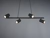 Balkenpendelleuchte MARLEY 4-flammig in Schwarz, Breite 80cm Bild 4