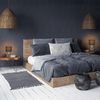 Relaxdays Tischlampe Metall & Stoff Bild 2