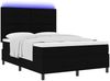 vidaXL Boxspringbett mit Matratze mit LED Schwarz 160 x 200 cm Stoff 3342881 Bild 3