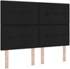 vidaXL Boxspringbett mit Matratze mit LED Schwarz 160 x 200 cm Stoff 3342881 Bild 2