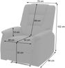 Fernsehsessel HWC-F23, Relaxsessel Liege Sessel, Stoff/Textil 102x79x96cm ~ grau inkl. Massage- und Wärmefunktion Bild 4