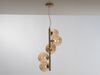 Pendelleuchte HONEY 5-flammig Gold-Glaskugeln Bernsteinfarbig, Höhe 183cm Bild 3