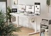 Glas Höhenverstellbarer Schreibtisch 140x60 Elektrisch USB Standing White Bild 2